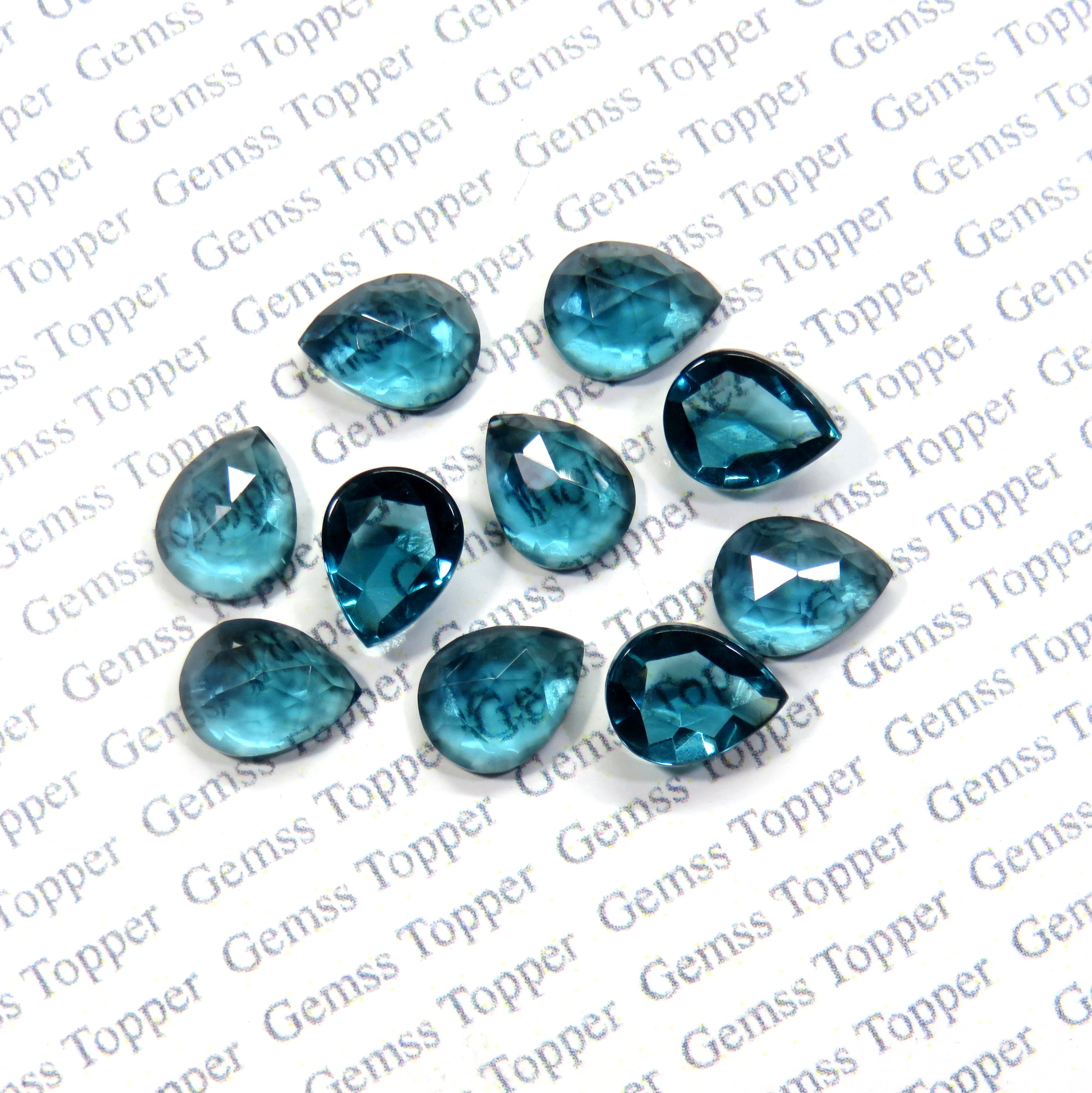 London Blue Topaz 9x12 mm Pear R-Cut